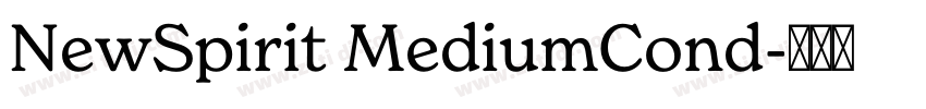 NewSpirit MediumCond字体转换